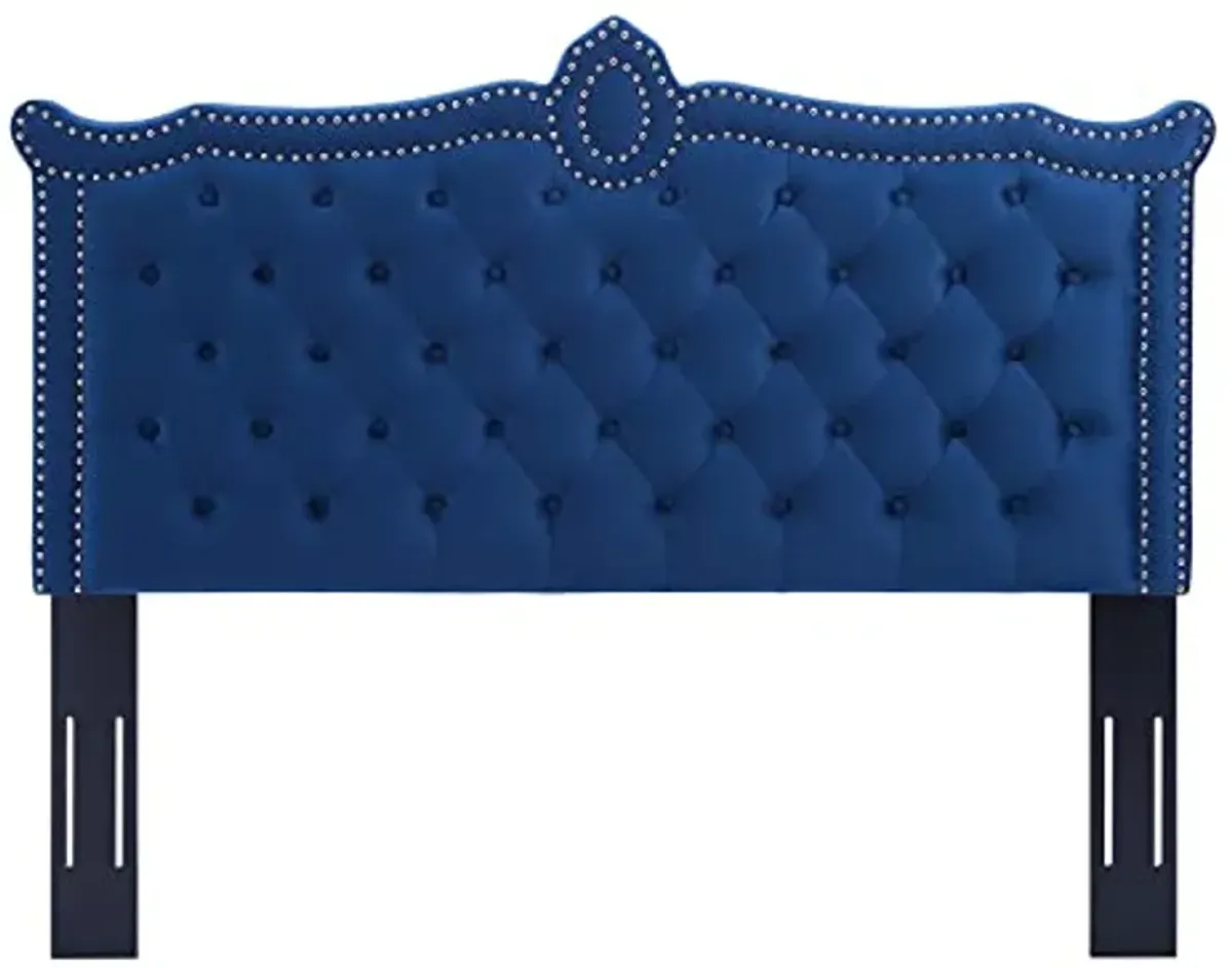 Modway MOD-6323-NAV Louisa Tufted Performance Velvet Twin Headboard, Navy