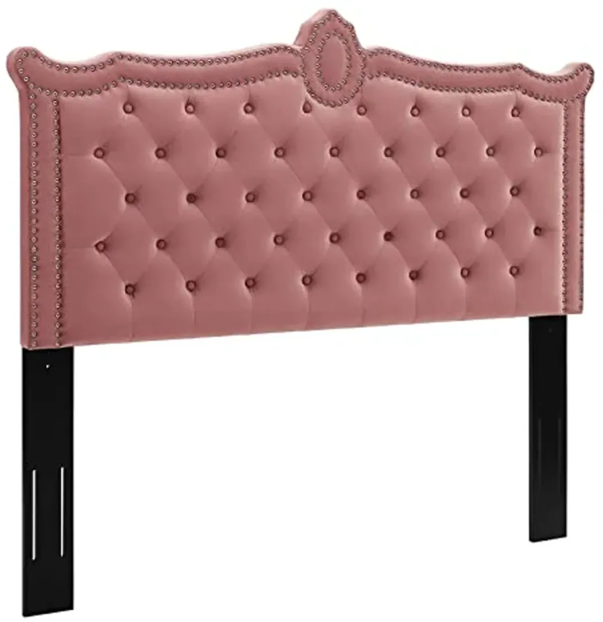 Modway MOD-6325-DUS Louisa Tufted Performance Velvet King/California King Headboard, Dusty Rose