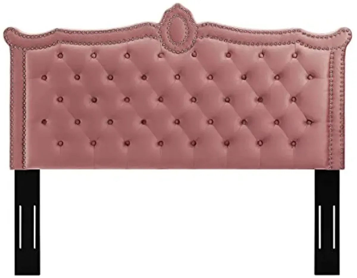 Modway MOD-6325-DUS Louisa Tufted Performance Velvet King/California King Headboard, Dusty Rose