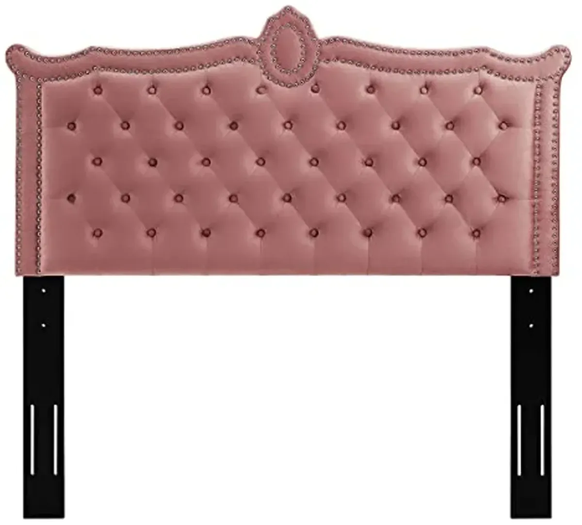 Modway MOD-6325-DUS Louisa Tufted Performance Velvet King/California King Headboard, Dusty Rose