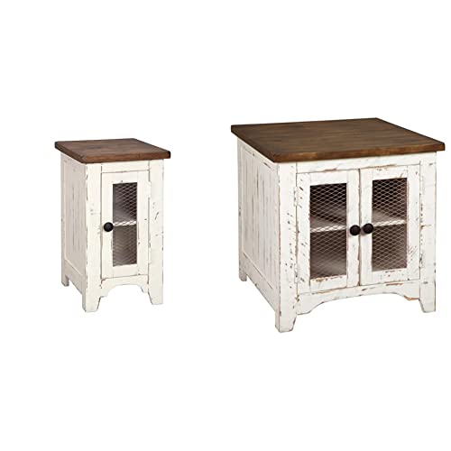 Signature Design by Ashley Wystfield Farmhouse Chair Side End Table
