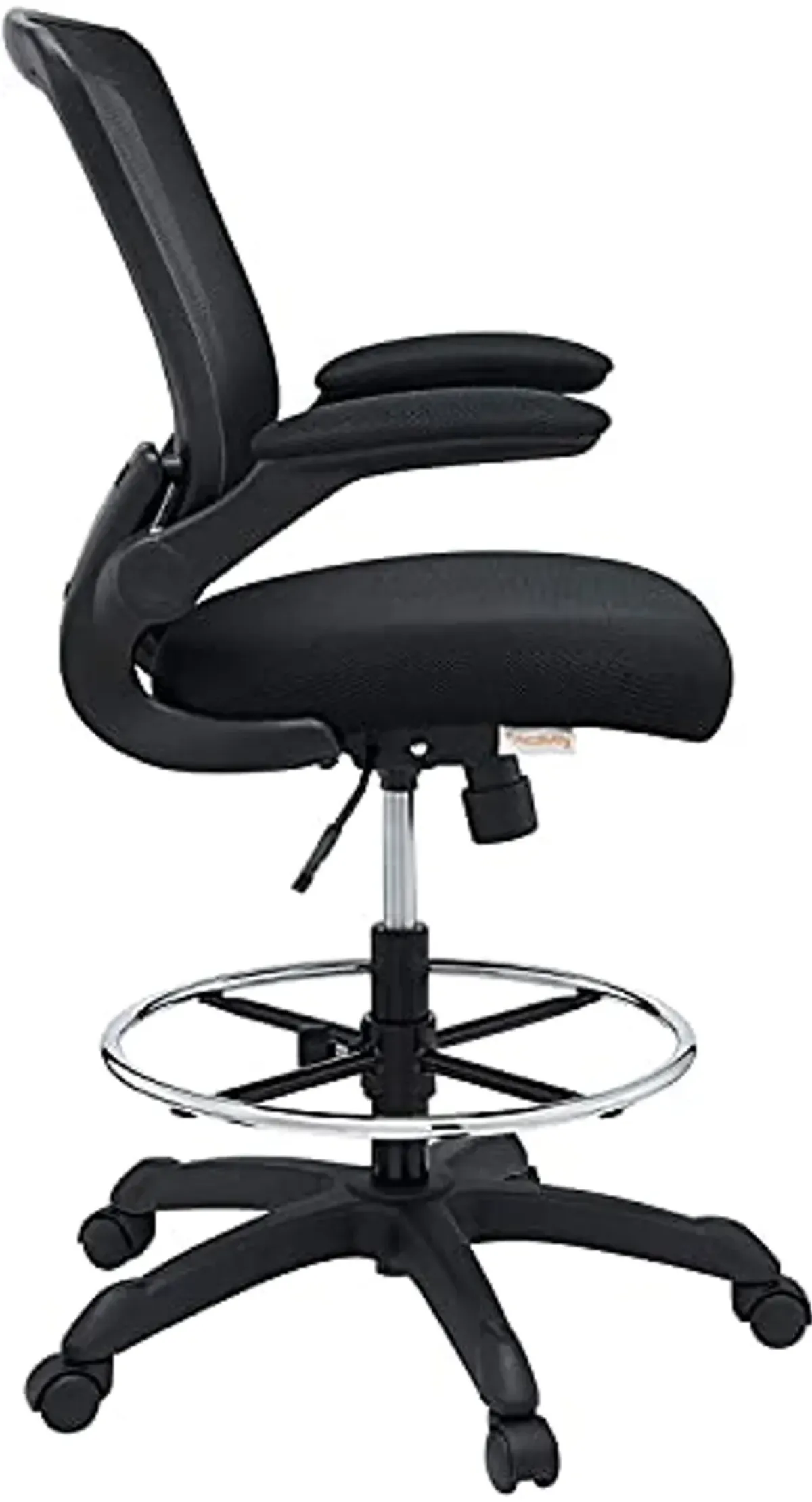 Modway Veer Office Chair and Drafting Chair Bundle in Black