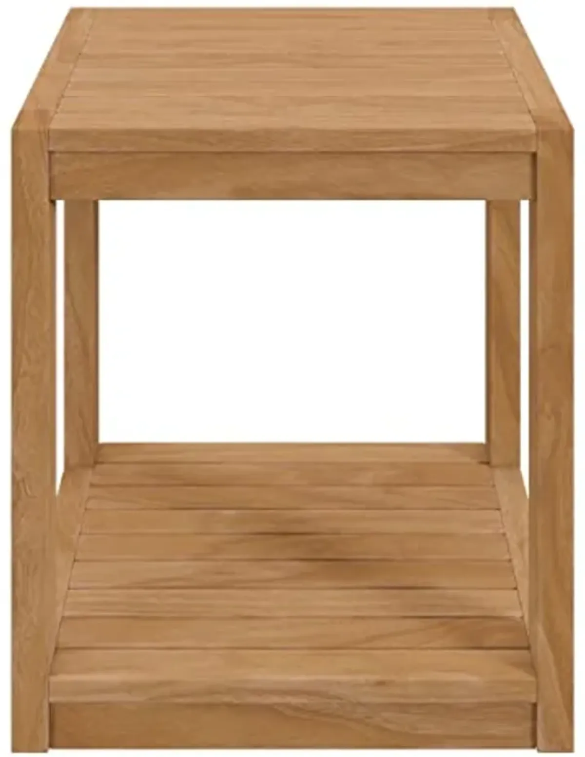 Modway Carlsbad Teak Wood Side Table, Natural