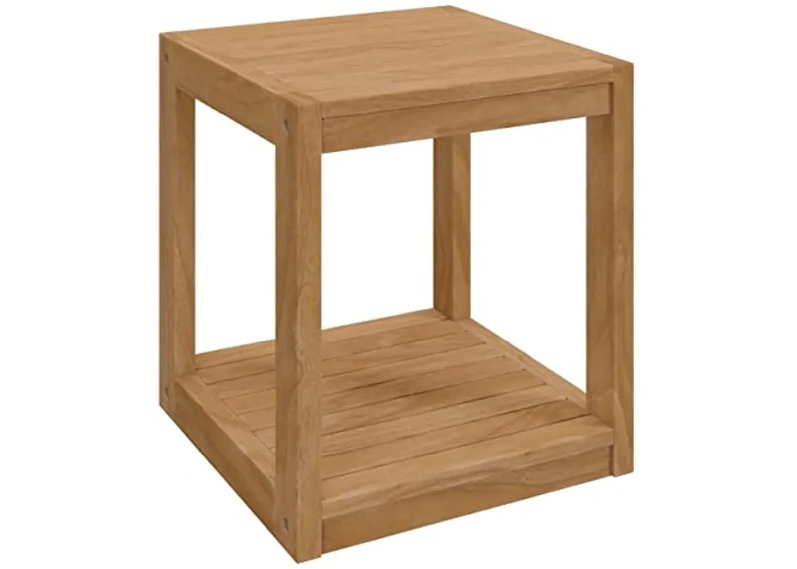 Modway Carlsbad Teak Wood Side Table, Natural