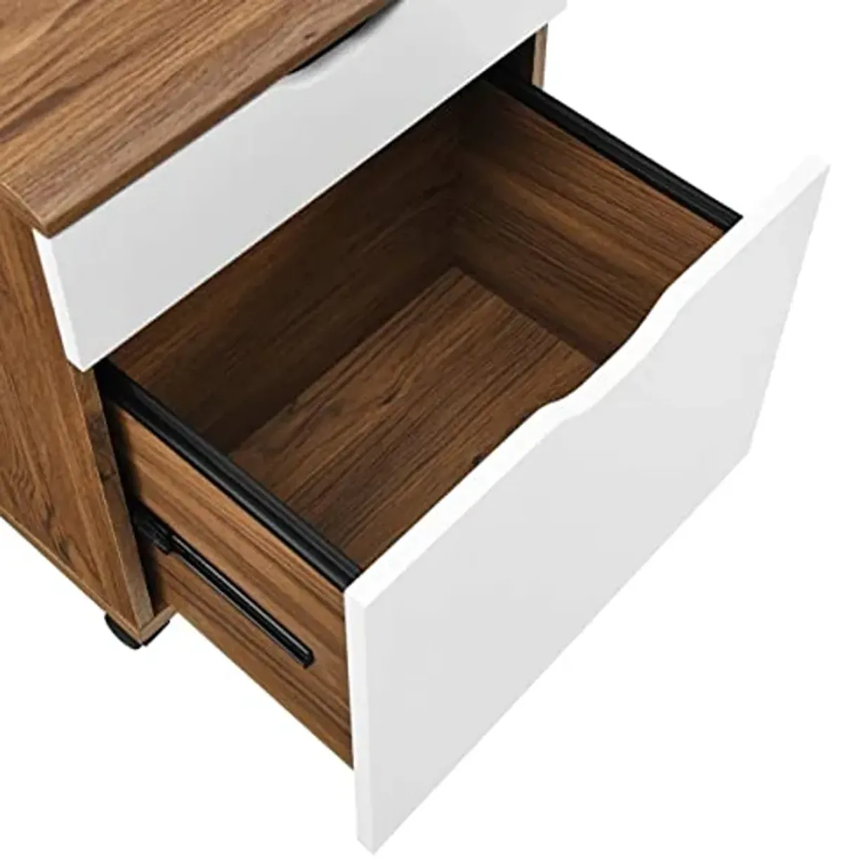 Modway Envision Mid-Century Modern, File Cabinet, Walnut White