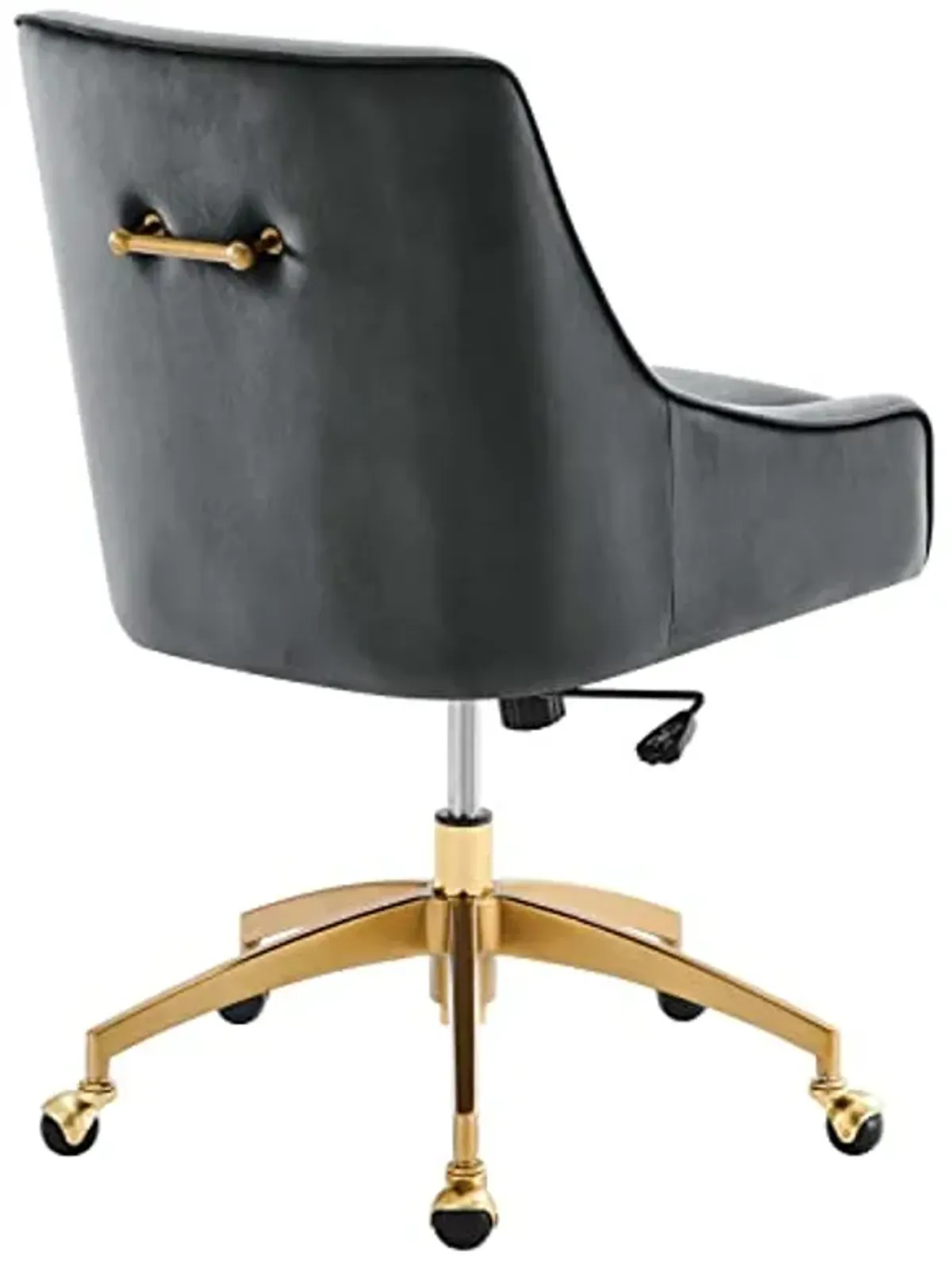 Modway Discern Performance Velvet Swivel Office Chair in Gray