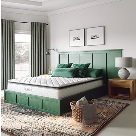 Classic Brands Decker 10-Inch Pillow Top Innerspring Mattress, King | Bed in a Box