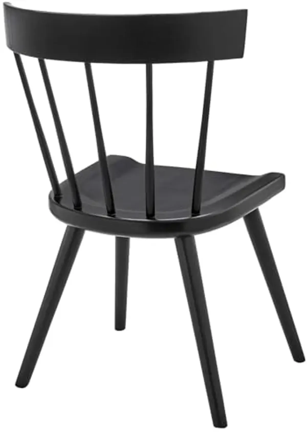 Modway Sutter Modern Farmhouse Wood Dining Chair in Black