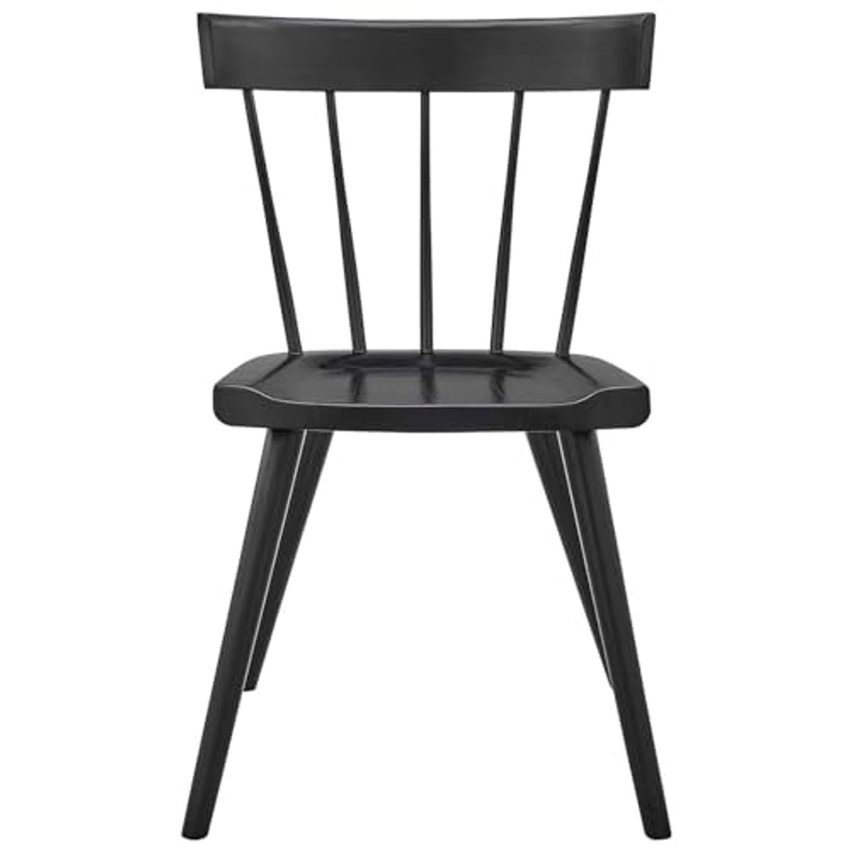 Modway Sutter Modern Farmhouse Wood Dining Chair in Black