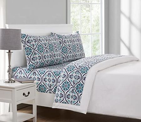 Tahari Home - Twin Size Sheets, Super Soft & Lightweight Bedding Set, Stylish Home Decor for All Seasons, Twin, Trisha Blue