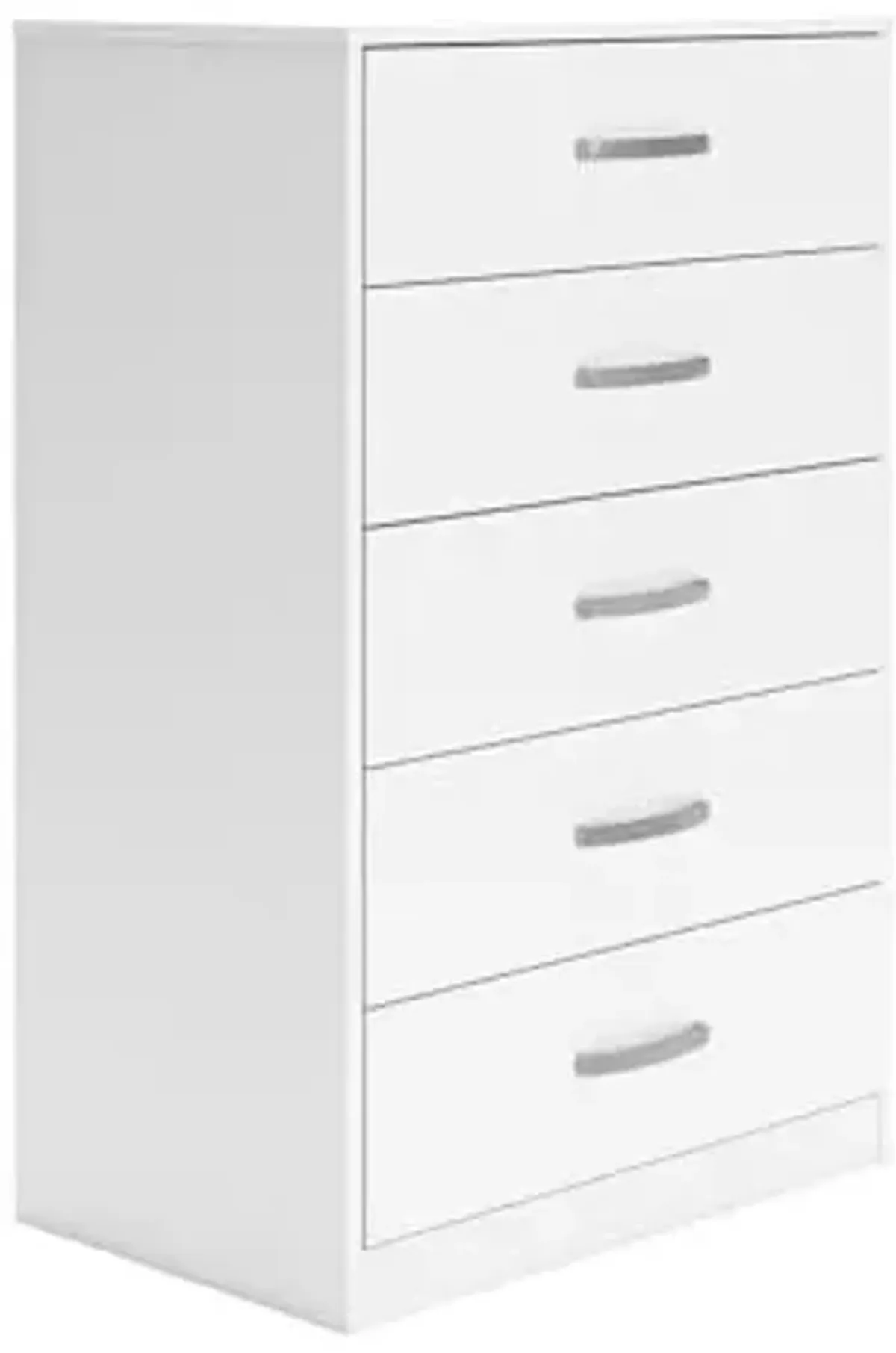 Signature Design by Ashley Flannia Casual 5 Drawer Chest of Drawers with Dovetail Construction and Safety Stop, White