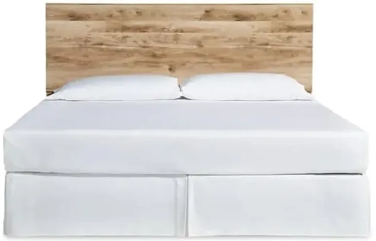 Signature Design by Ashley Hyanna Rustic Decorative Laminate Panel Headboard ONLY, King, Brown