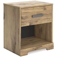 Signature Design by Ashley Larstin One Night Stand 1 Drawer Nightstand, 20" W x 16" D x 23" H, Light Brown