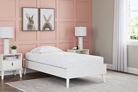 Signature Design by Ashley Aprilyn Modern Platform Bed, Twin, White