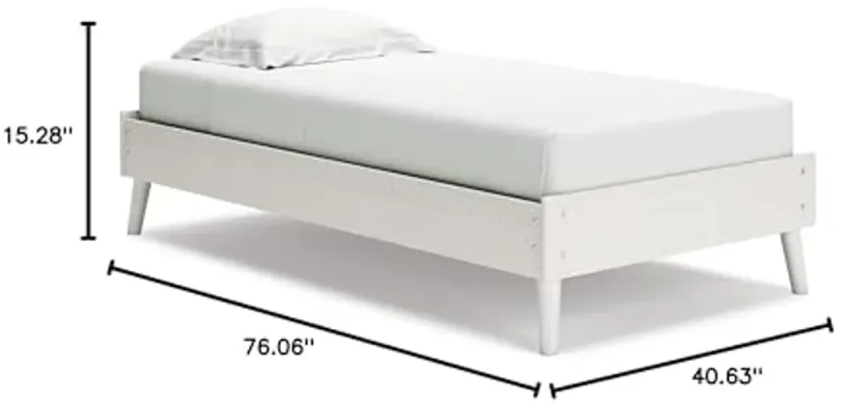 Signature Design by Ashley Aprilyn Modern Platform Bed, Twin, White