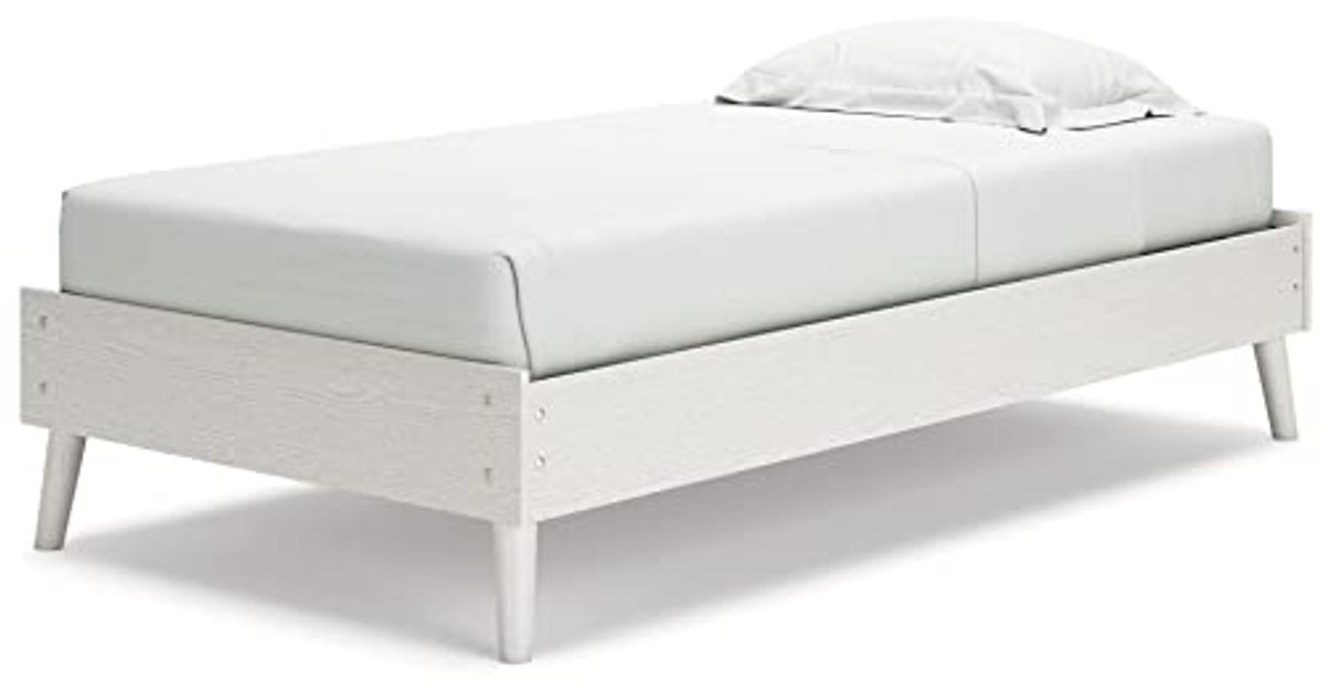 Signature Design by Ashley Aprilyn Modern Platform Bed, Twin, White