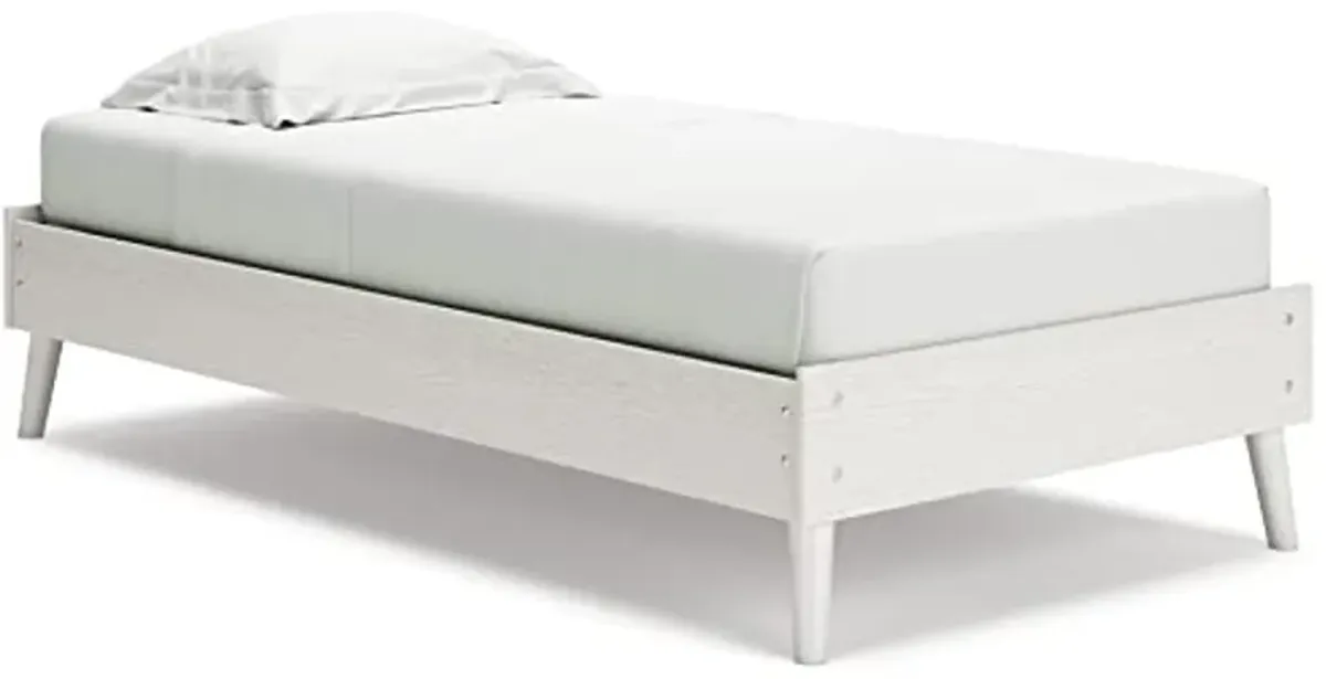 Signature Design by Ashley Aprilyn Modern Platform Bed, Twin, White