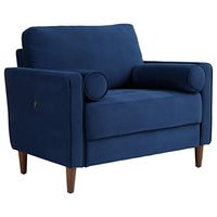 Signature Design by Ashley Darlow Modern Tufted Upholstered Chair, Blue