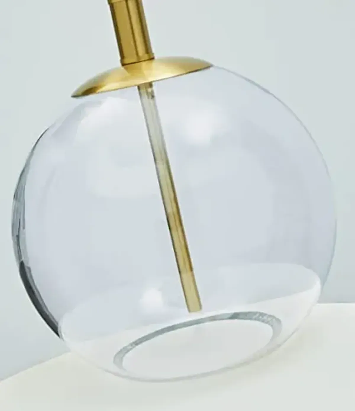 Signature Design by Ashley Samder Contemporary 20.75" Glass Table Lamp, White