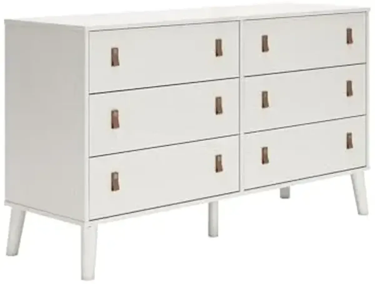 Signature Design by Ashley Aprilyn Farmhouse 6 Drawer Dresser, Whitewash