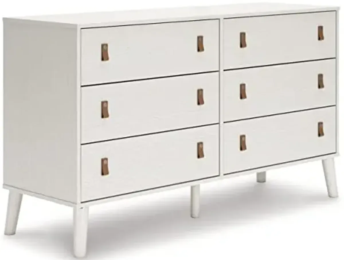 Signature Design by Ashley Aprilyn Farmhouse 6 Drawer Dresser, Whitewash