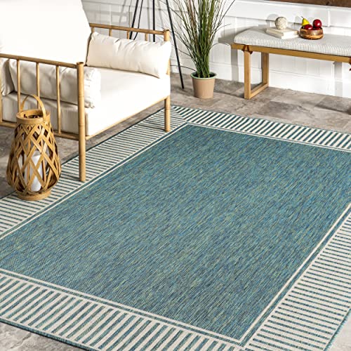 nuLOOM Asha Simple Border Indoor/Outdoor Area Rug, 6' 7