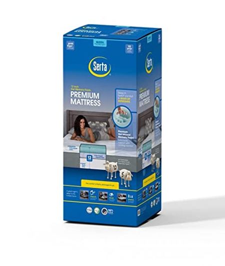Serta 12" Gel Memory Foam Premium Mattress - Full Grey