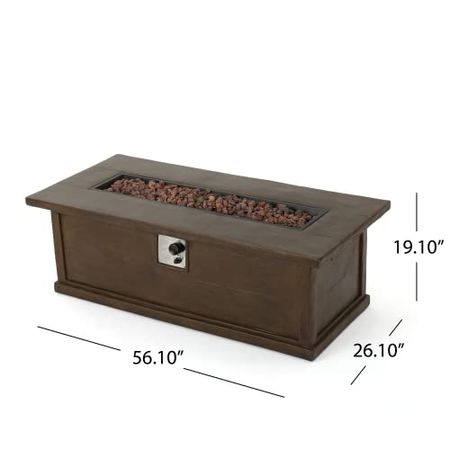 Christopher Knight Home 317532 Anchorage Fire Pit, Brown Wood Pattern