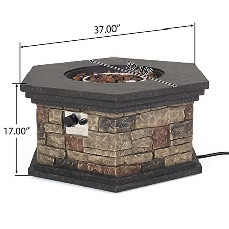 Christopher Knight Home 317526 Chesney Fire Pit, Stone Finish