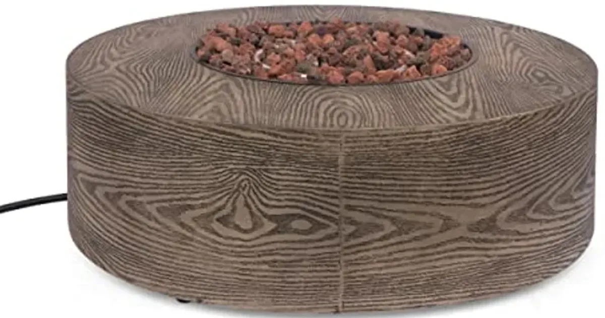 Christopher Knight Home 317509 Senoia Fire Pit, Brown Wood Pattern