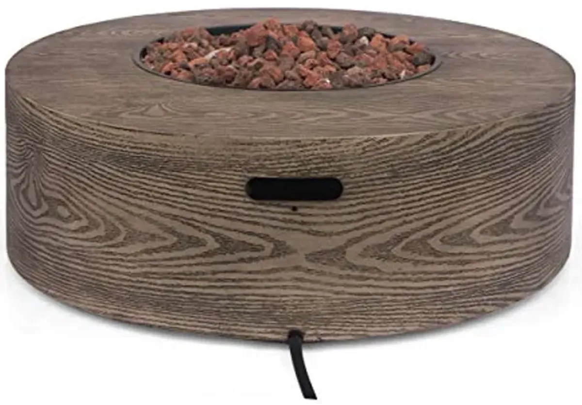 Christopher Knight Home 317509 Senoia Fire Pit, Brown Wood Pattern