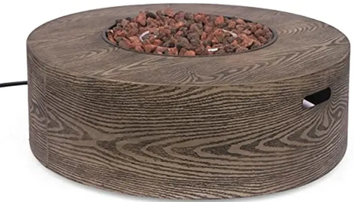 Christopher Knight Home 317509 Senoia Fire Pit, Brown Wood Pattern