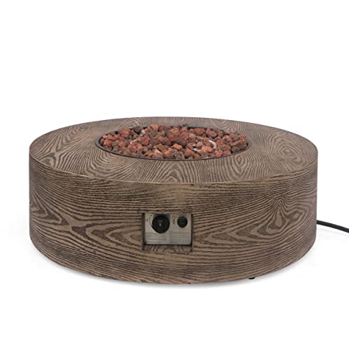 Christopher Knight Home 317509 Senoia Fire Pit, Brown Wood Pattern