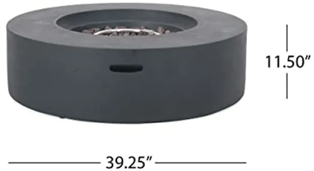 Christopher Knight Home 317507 Aidan Fire Pit, Dark Gray