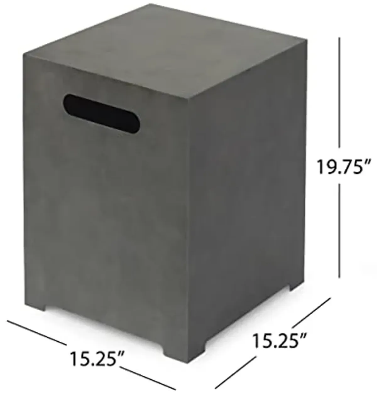 Christopher Knight Home 317497 Wellington End Table, Concrete Finish