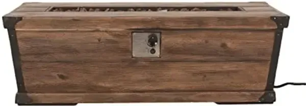 Christopher Knight Home Delany Outdoor 50,000 BTU Rectangular Fire Pit (No Tank Holder) - Lightweight Concrete - Brown