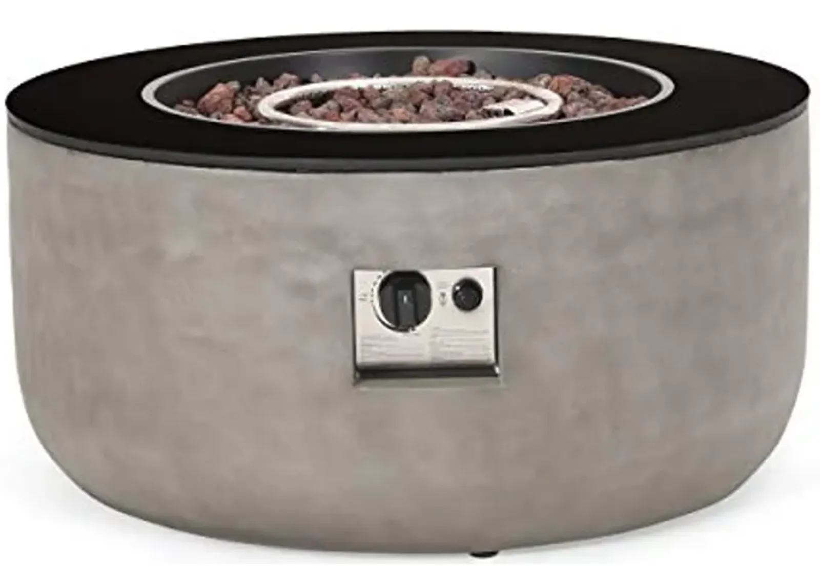 Christopher Knight Home 317523 Adio Fire Pit, Light Gray + Black