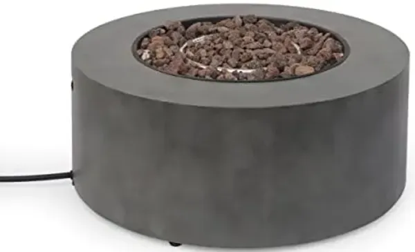 Christopher Knight Home Wellington Outdoor 40,000 BTU Circular Fire Pit (No Tank Holder) - Concrete Finish