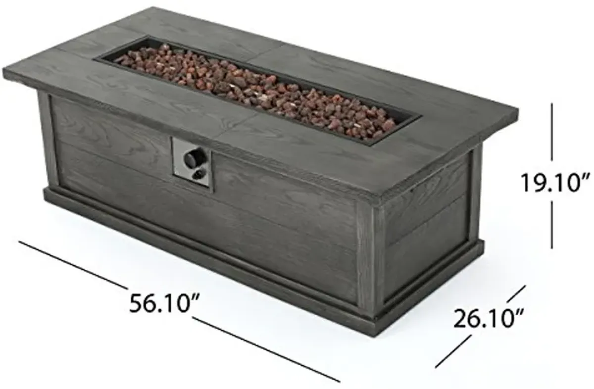 Christopher Knight Home 317531 Anchorage Fire Pit, Gray Wood Pattern