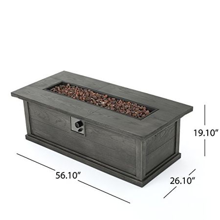 Christopher Knight Home 317531 Anchorage Fire Pit, Gray Wood Pattern