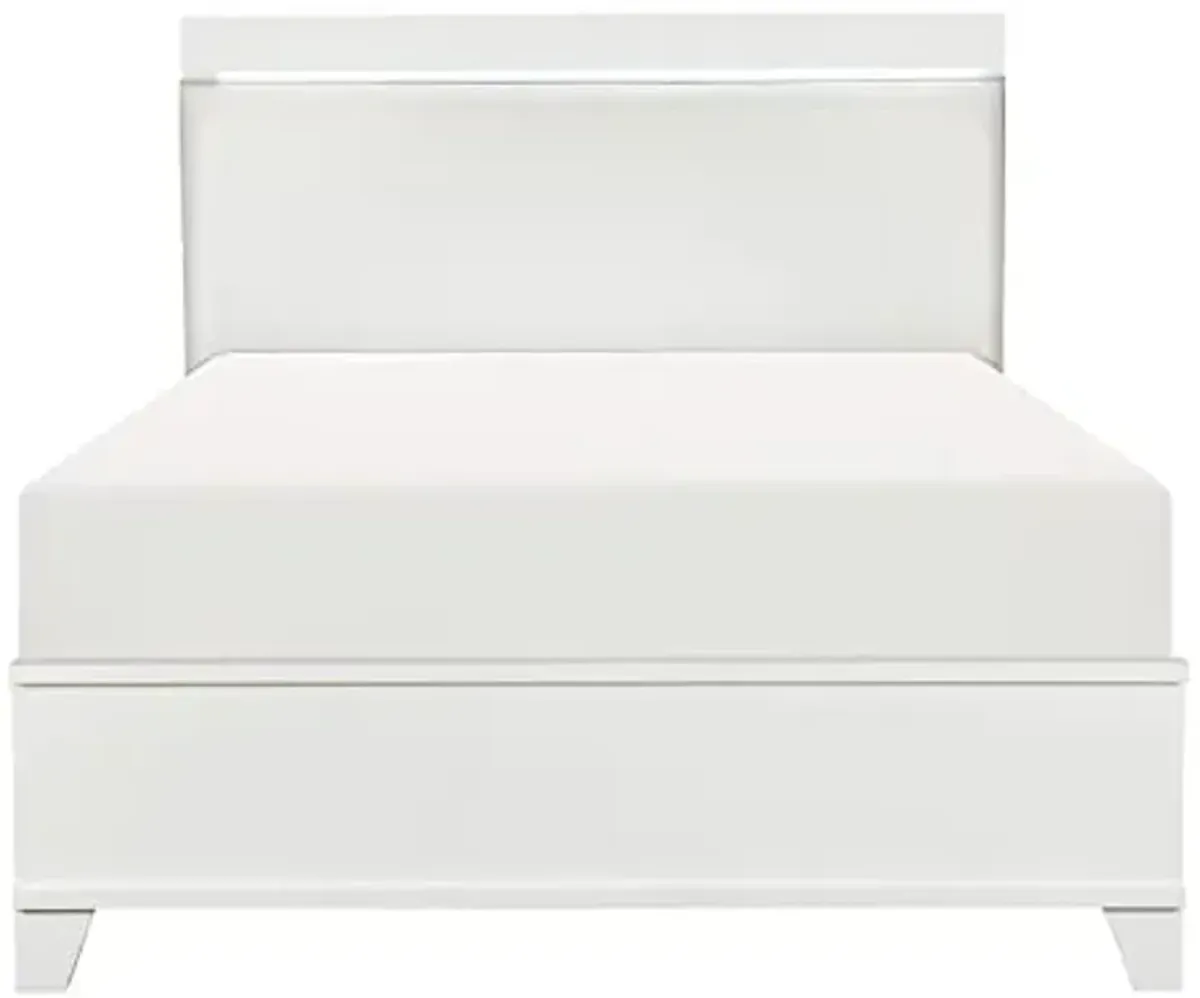 Lexicon Aemon Panel Bed, Queen, White