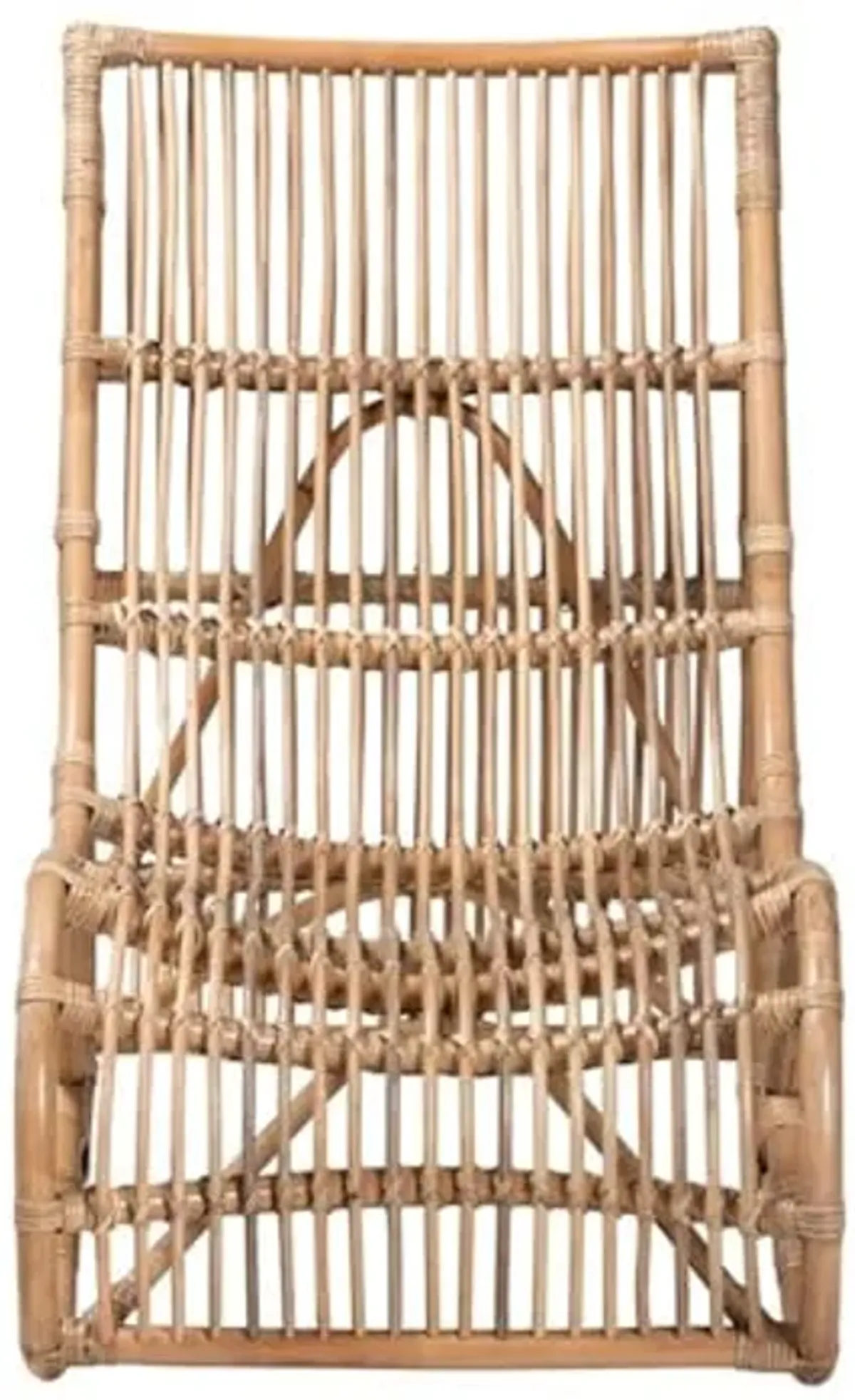 Baxton Studio Genera Modern Bohemian Natural Rattan Lounge Chair