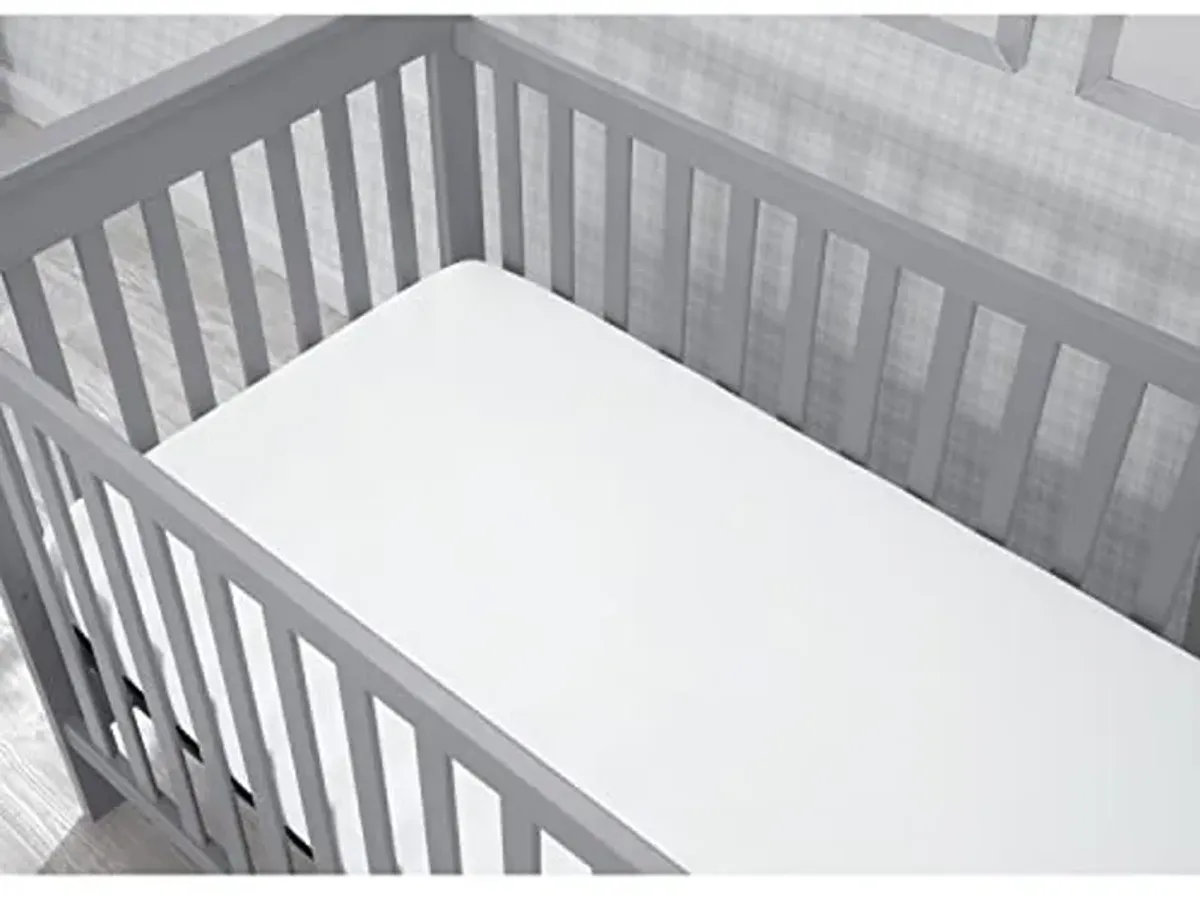 Delta Children 100% Cotton Fitted Crib Sheets - 2 Pack, White