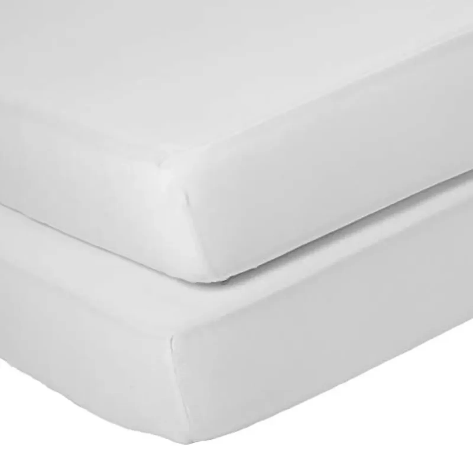 Delta Children 100% Cotton Fitted Crib Sheets - 2 Pack, White