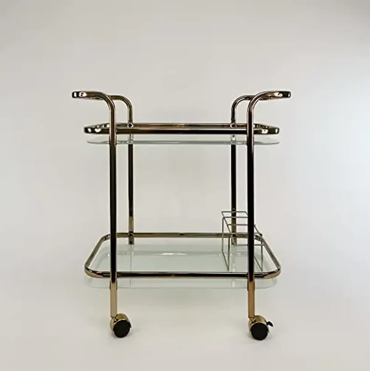 Wayborn Contemporary Champagne Metal Assembly Required Tiana Serving CART 27″W X 16 1/2″D X 32 1/2″H