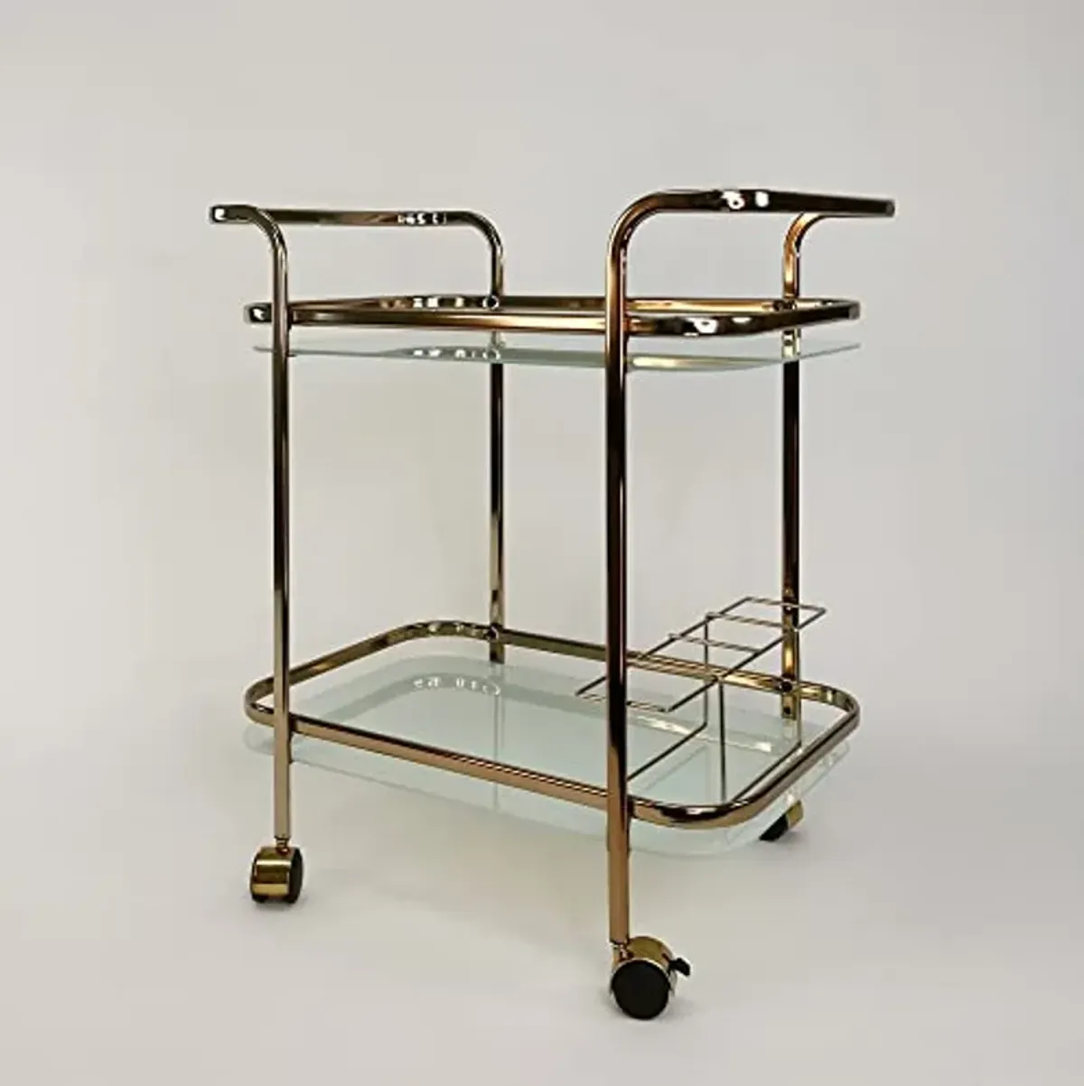 Wayborn Contemporary Champagne Metal Assembly Required Tiana Serving CART 27″W X 16 1/2″D X 32 1/2″H