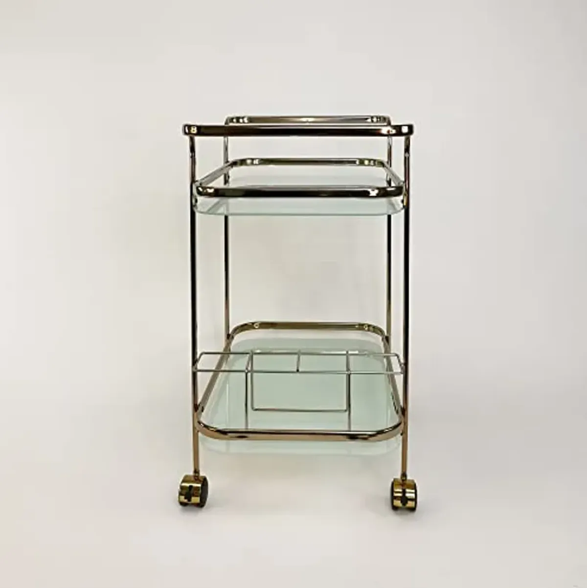 Wayborn Contemporary Champagne Metal Assembly Required Tiana Serving CART 27″W X 16 1/2″D X 32 1/2″H