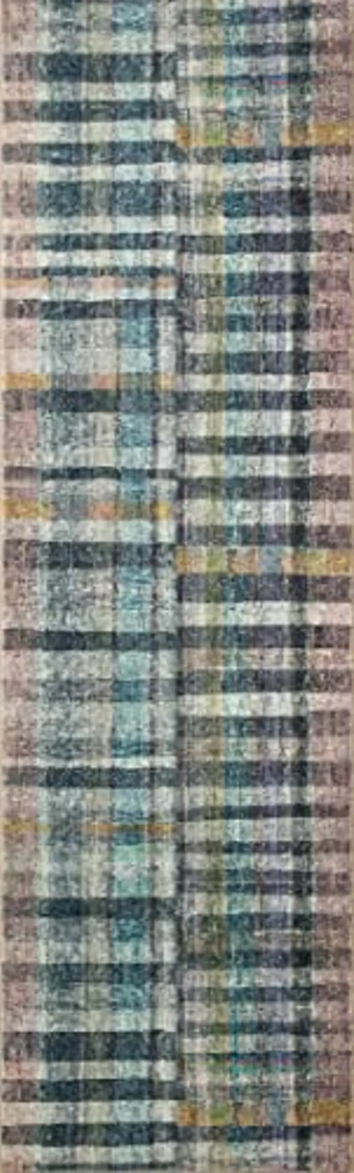 Loloi Chris Loves Julia Humphrey Collection HUM-04 Plum/Multi 2'-3'' x 7'-6'', .38" Pile Height, Runner Rug feat. CloudPile