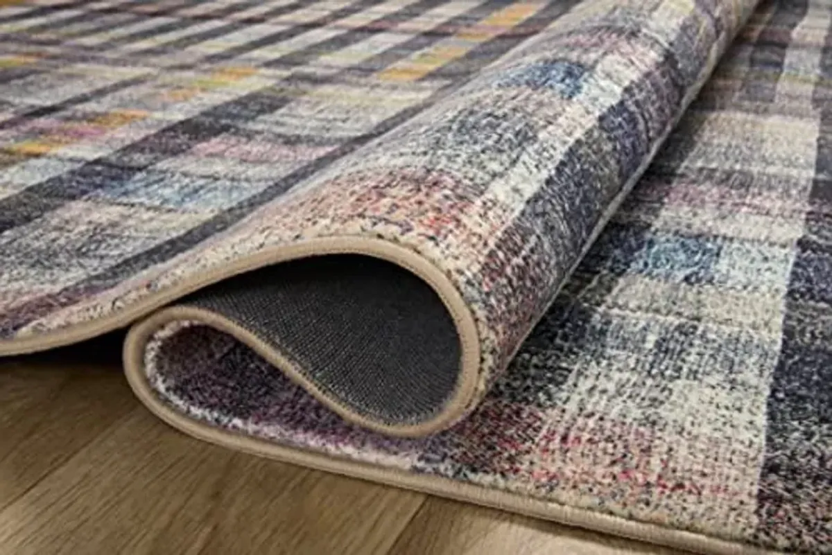 Loloi Chris Loves Julia Humphrey Collection HUM-04 Plum/Multi 2'-3'' x 7'-6'', .38" Pile Height, Runner Rug feat. CloudPile