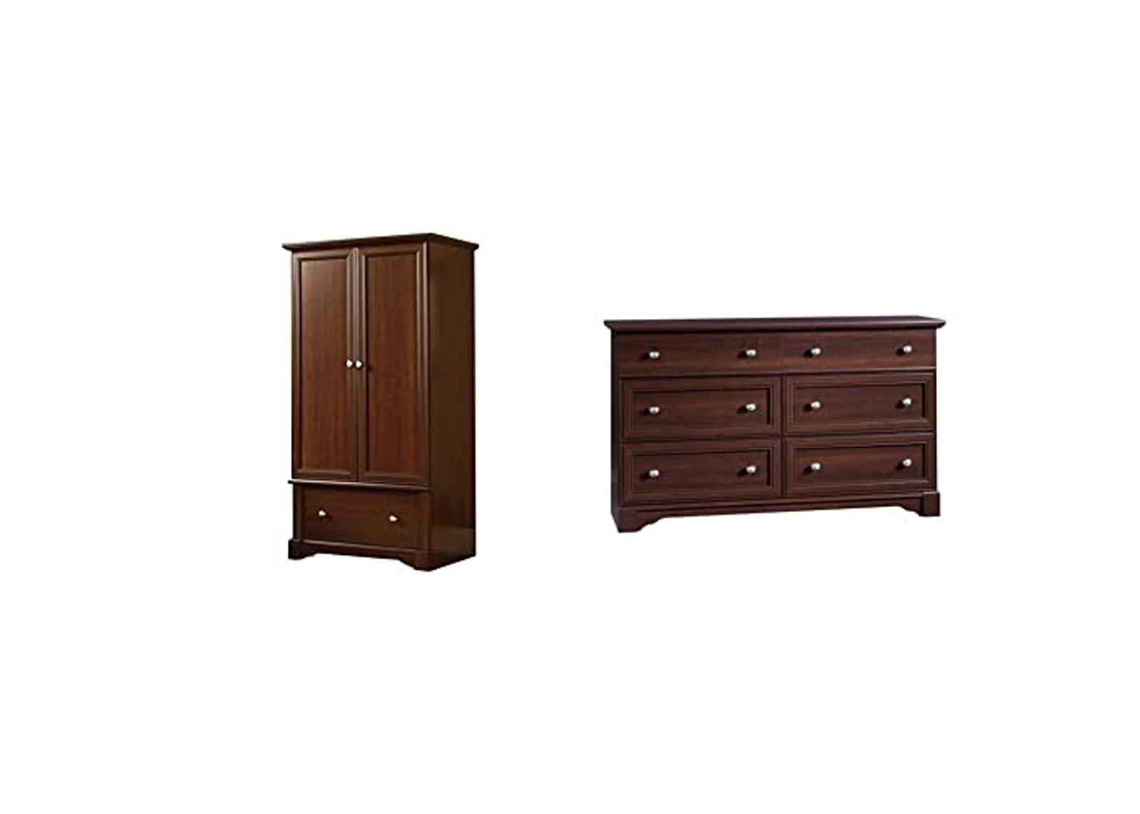 Sauder Palladia Armoire, Select Cherry Finish & Palladia Dresser, Select Cherry Finish